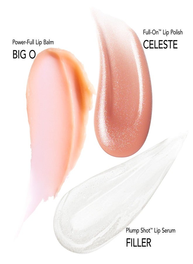 BUXOM Power-Full Plumping Lip Balm, Tinted Lip Balm Plumper, Enhancing Lip Moisturizer, Hydrating & Smoothing Peptide Lip Treatment, Cruelty-Free, Filler, Celeste, Big O - Image 2